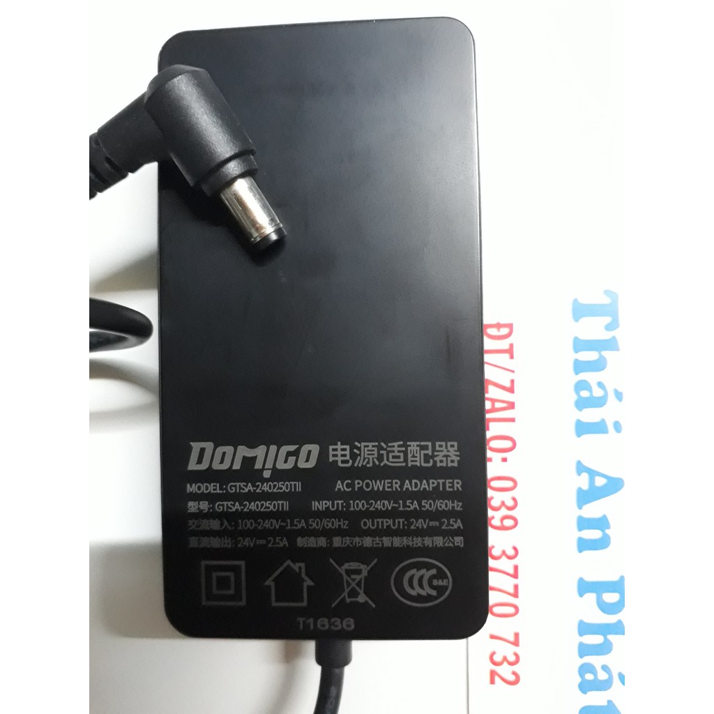 Adapter 24V-2.5A,hàng Zin chất lượng,dùng cho máy in Bill,máy tính tiền,máy in mã vạch,đầu lớn 5.5mm