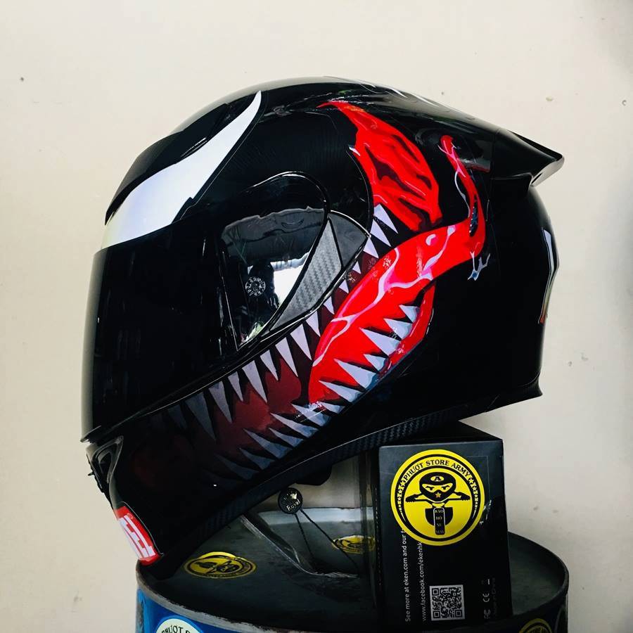 Tem VENOM decal dán nón bảo hiểm Fullface, nón 3/4, xe máy, laoptop