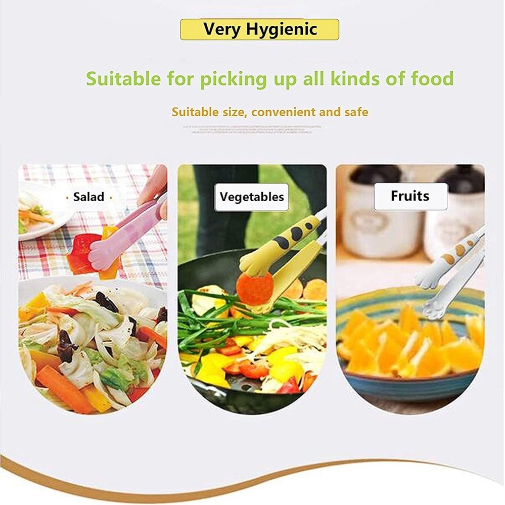 Momo Kẹp Gắp Thức Ăn Hình Chân Mèo Bằng Thép Không Gỉ
