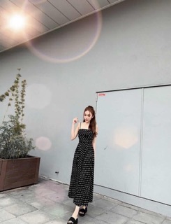 Đầm maxi chấm bi (Kèm ảnh thật)