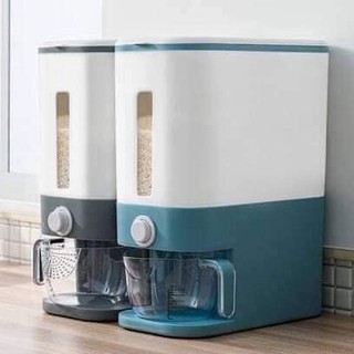 Thùng đựng gạo 12kg xanh thông minh