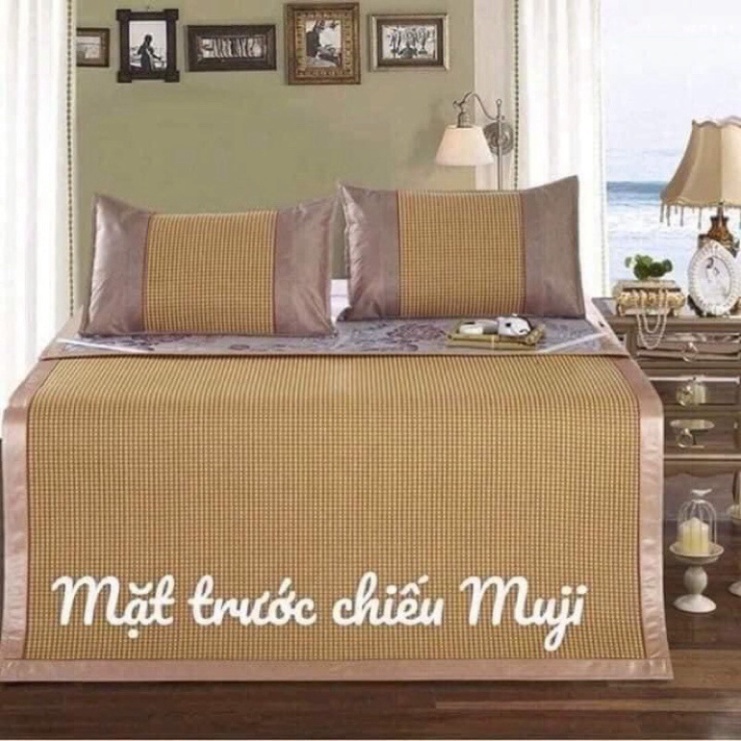 (có tem mác) CHIẾU MÂY ĐIỀU HOÀ MUJI HÀNG LOẠI 1 khuyến mãi kèm theo 2 vỏ gối SHOP BENA deal Sock