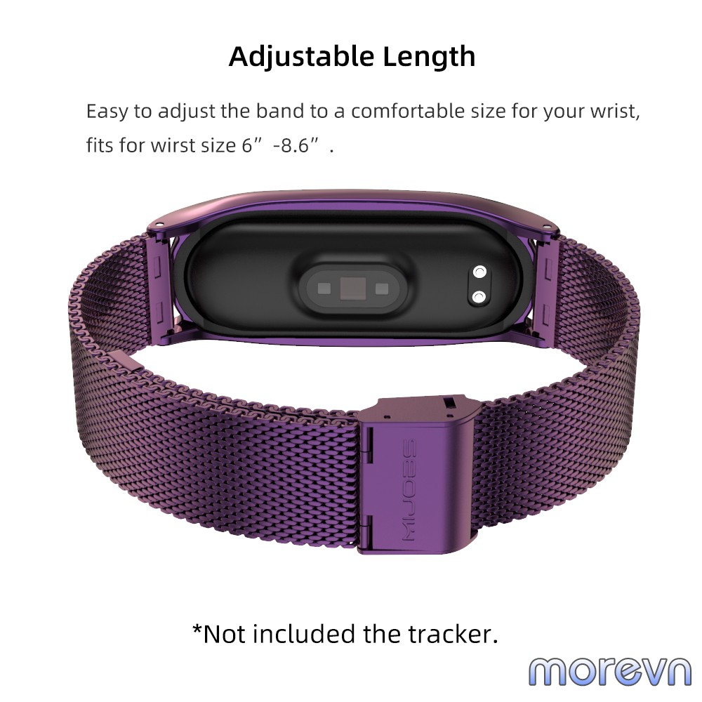 Dây đeo kim loại mắt lưới CS Mi band 4, mi band 3 Mijobs - dây đeo thay thế miband 4, miband 3 viền cong CS