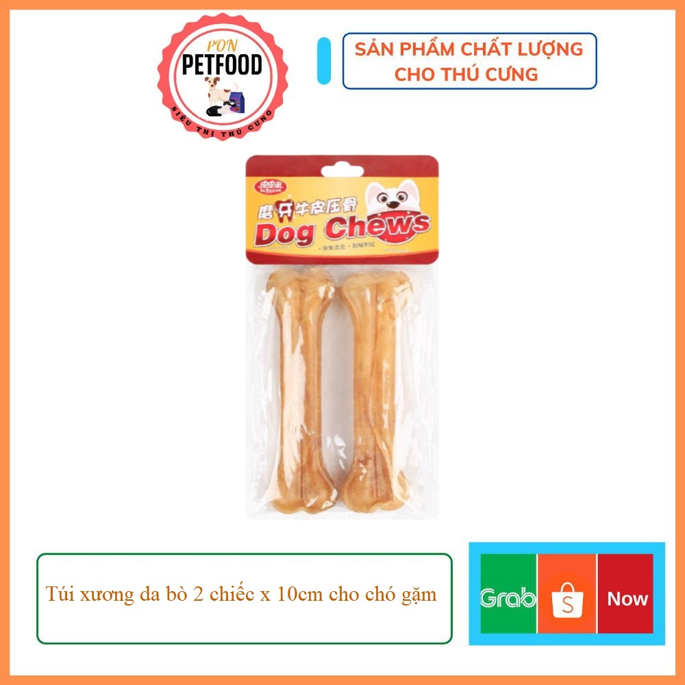 Túi xương da bò 2 chiếc x 10cm cho chó gặm