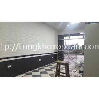 Xốp Dán Tường 3D(Trắng&Đen)0.4cm