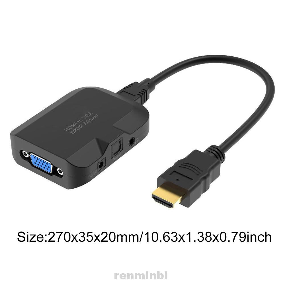 Bộ Chuyển Đổi Hdmi Sang Vga Mạ Vàng Cho Pc Laptop Với Giắc Cắm 3.5mm | BigBuy360 - bigbuy360.vn