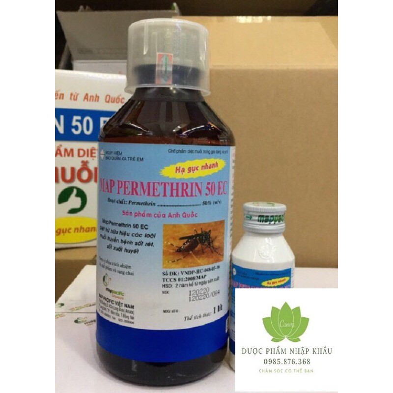 Thuốc muỗi Anh: Permethrin 50EC/ Chai nhựa 1000 ml