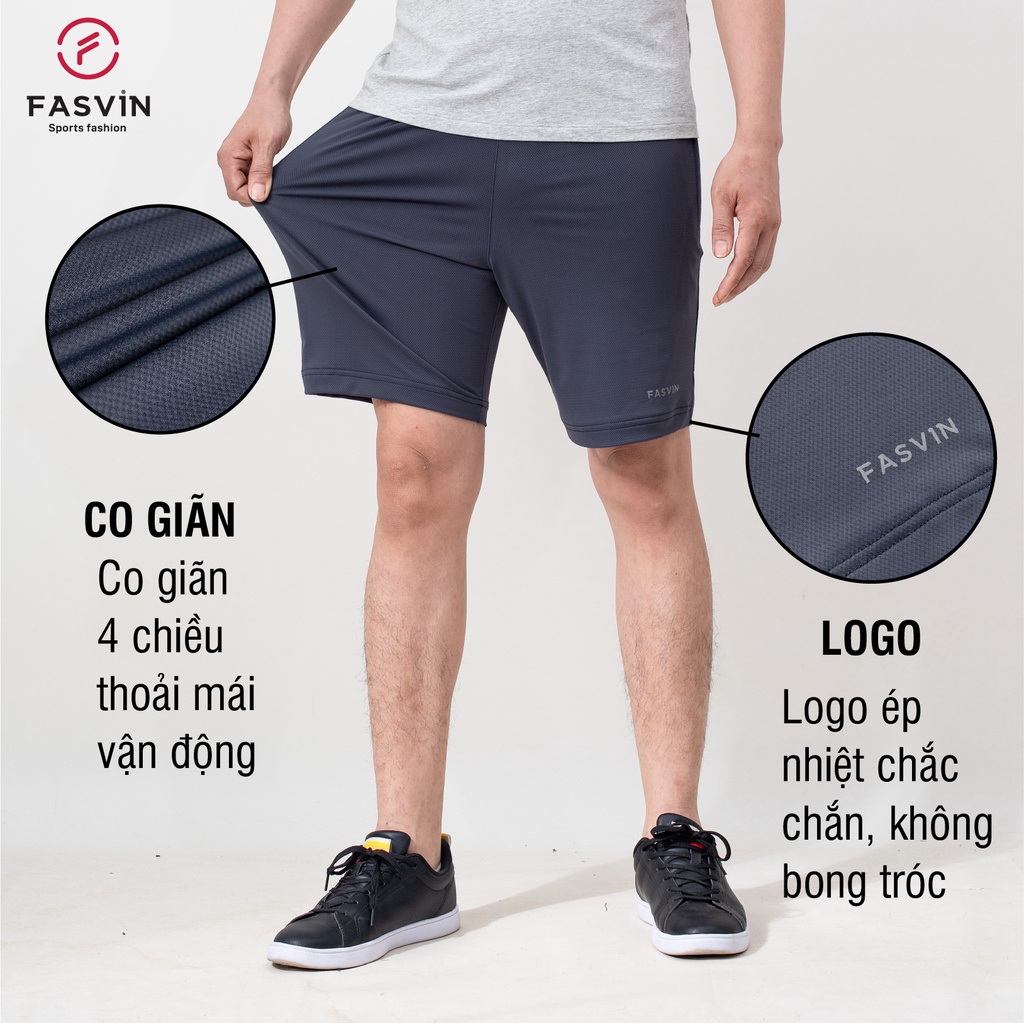 Quần Short Nam Thun Lạnh Cao Cấp FASVIN HL22497.HN Hàng Nhà Máy Chất Lượng Đặc Biệt