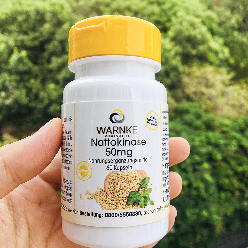 Viên uống Warnke Nattokinase 50mg phòng ngừa tai biến