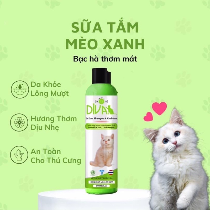 SỮA TẮM DIVA CHO CHÓ MÈO