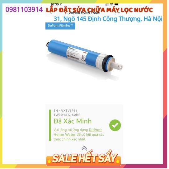 Màng lọc RO (Lõi 4) 👉 Màng Dow Filmtec Chính Hãng 👉 Màng Lọc Nước Ro ( Dùng thay cho các hãng máy lọc)