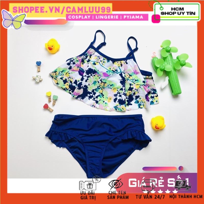 [NOW SHIP GIAO NHANH 1H] - Dưới 27kg đồ bơi 2 mảnh bé gái -CAMLUU99