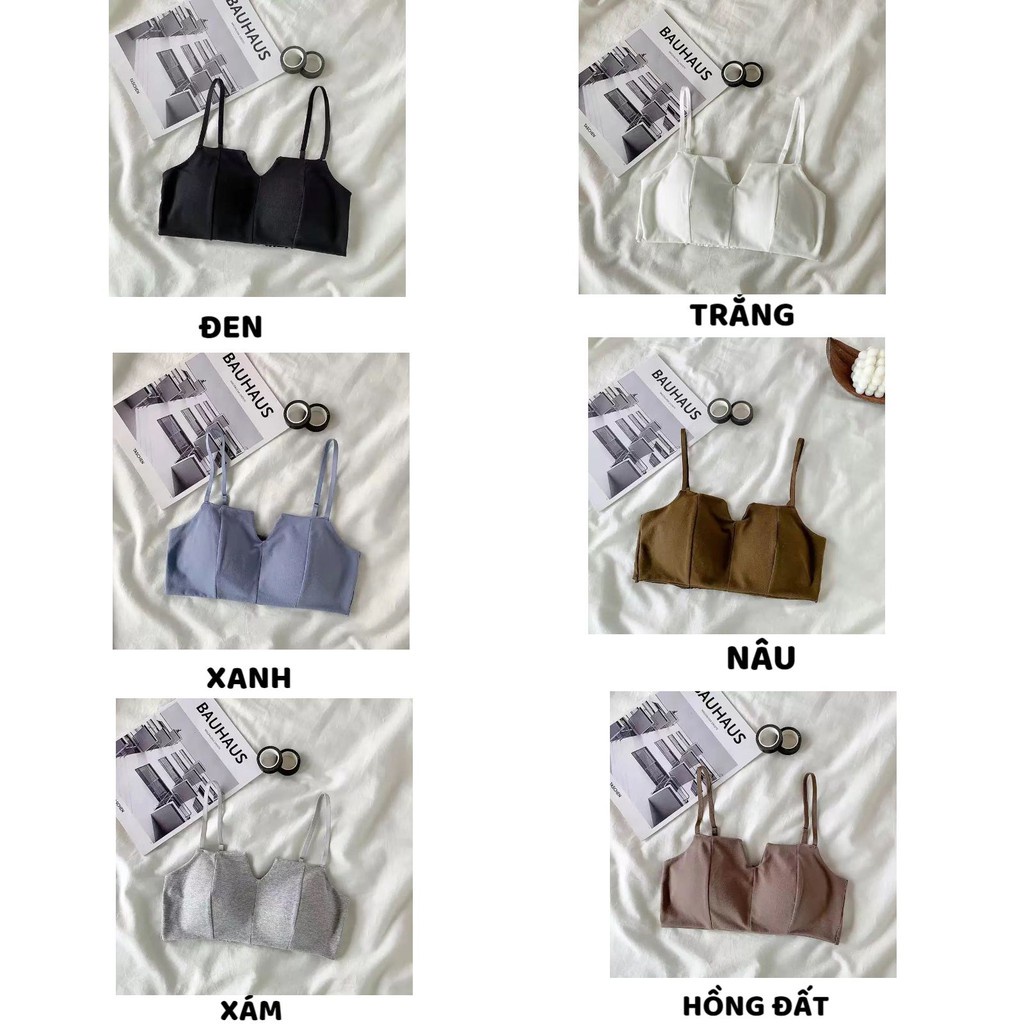 Áo Bra Nữ ❤️FREESHIP❤️ Áo Ngực nữ vuông thiết kế chun lưng co giãn điệu đà mã BRA06