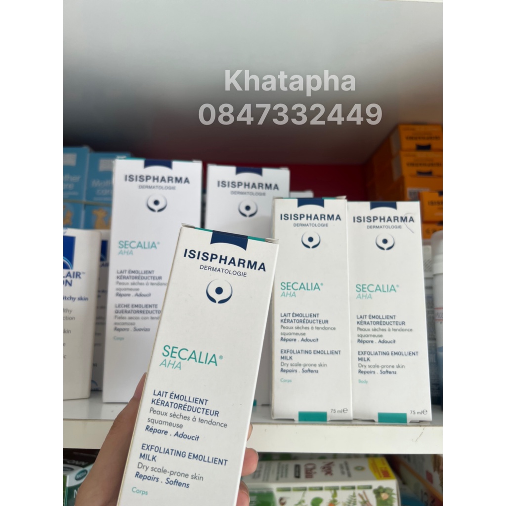 Secalia AHA Isis Pharma Kem Giảm Khô Da, Dày Sừng 75mL/200ml