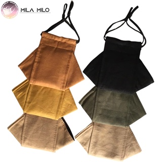 Khẩu trang vải linen thời trang cao cấp có nẹp mũi - Khẩu trang đẹp unisex size người lớn