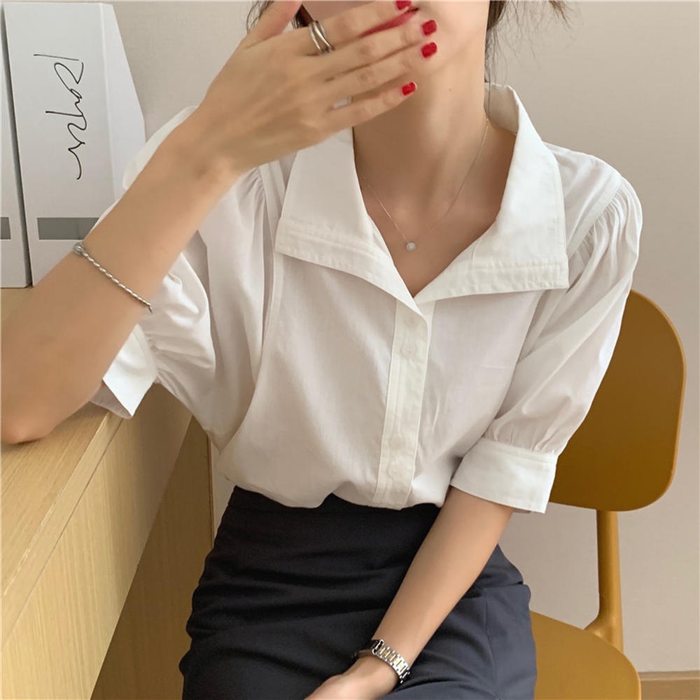 Áo Sơ Mi Tay Ngắn Thắt Nút Phong Cách Mới 50902