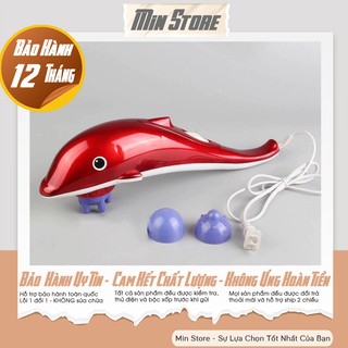 [Hàng Loại 1]  Máy Massage Cầm Tay Cá Heo 3 Đầu RF-889