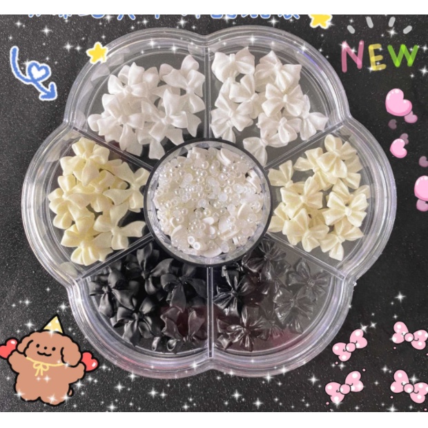 Set charm nơ mix nhé a