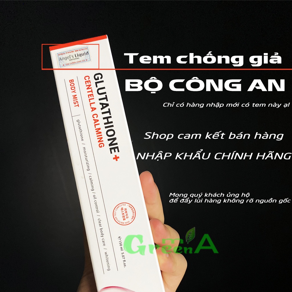 Xịt Giảm Mụn Lưng Ngực Body Chân Tay Dưỡng Trắng Angel's Liquid Glutathione Plus Centella Calming Body Mist 150ml | BigBuy360 - bigbuy360.vn