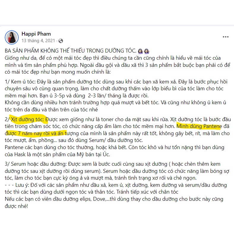 Xịt dưỡng tóc Pantene Pro-V Conditioning Hair Spray Detangler 252ML phục hồi tóc hư tổn