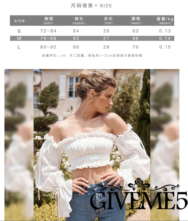 Áo Nữ Trễ Vai Tay Loe Thời Trang