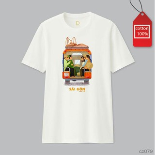 [ảnh thật]- áo thun Unisex cotton 100% sài gòn sau vai