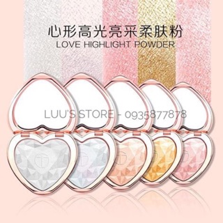 Phấn nén bắt sáng highlight O.Two.O Trái Tim