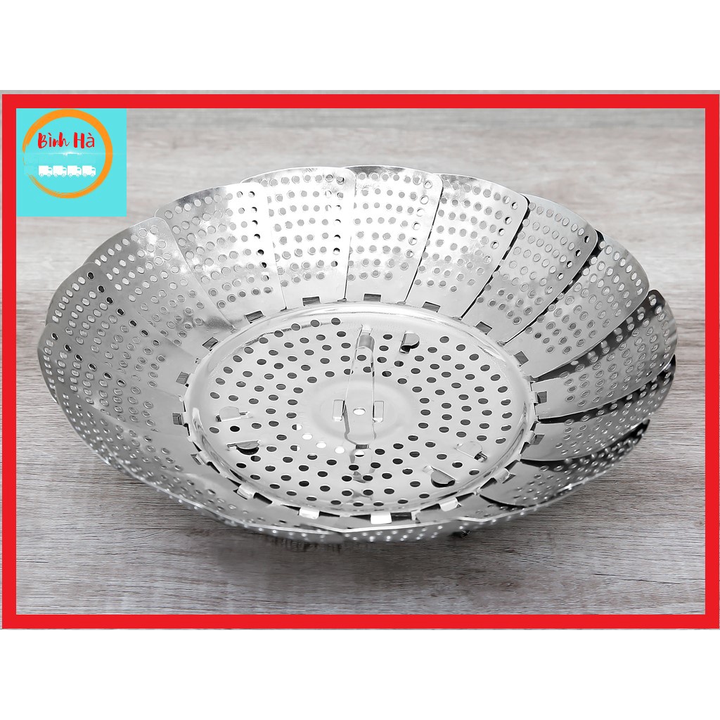 Vỉ hấp cách thủy gấp gọn, xửng hấp inox size 30cm