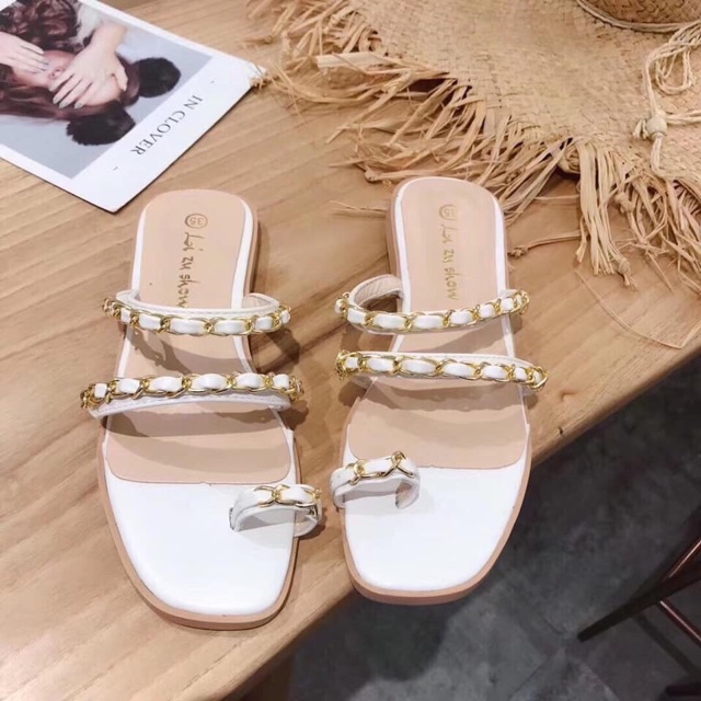 Dép lê xỏ ngón dây xích - ảnh thật 100%