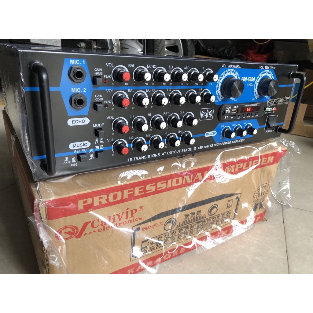 Amply CaliVIP Pro-6800 Chay 8 Sò Cs Mạnh Mẽ 500W