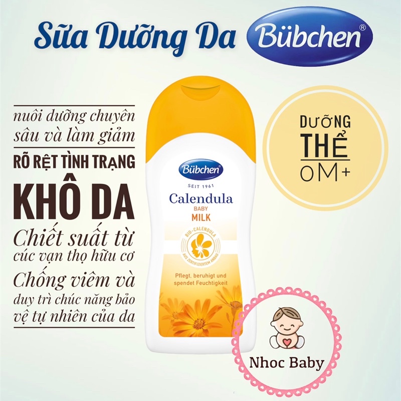 Sữa dưỡng thể Bubchen Lotion 400ml cho bé 0m+