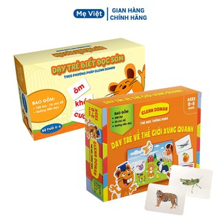 Combo Bộ Thẻ Học Đọc + Thế Giới Xung Quanh Nâng Cao Chuẩn Flashcard Glenn Doman