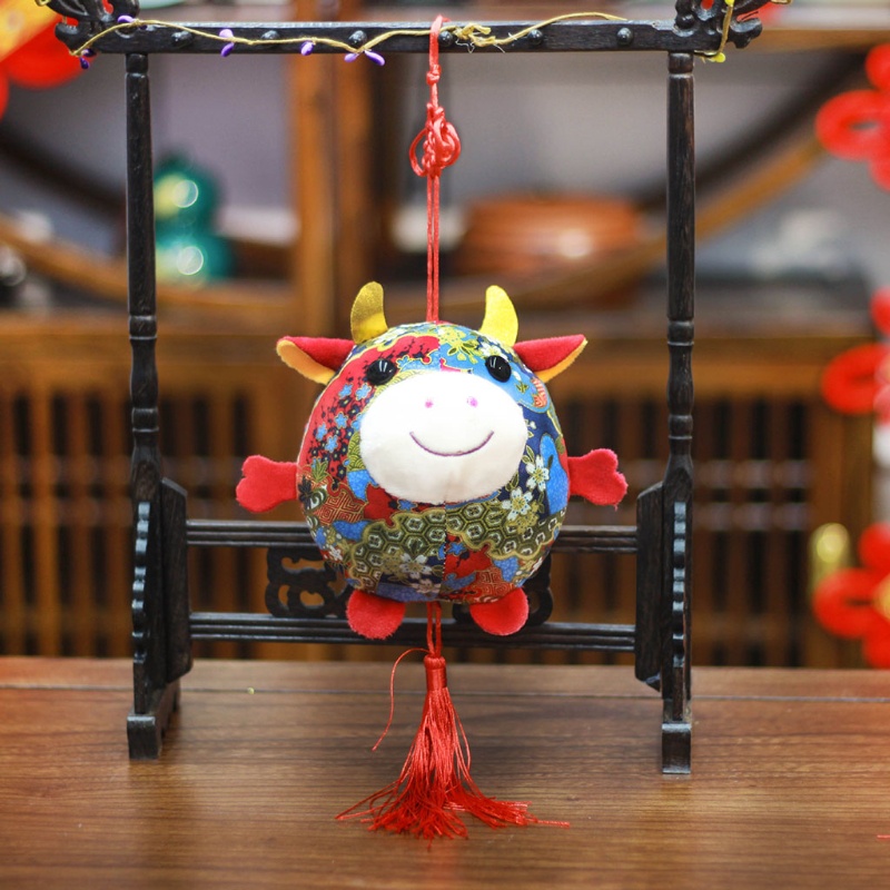 Móc Khóa Hình Búp Bê Nhồi Bông Ox Dễ Thương Dùng Trang Trí Túi Xách / Quà Tặng Sinh Nhật / Giáng Sinh