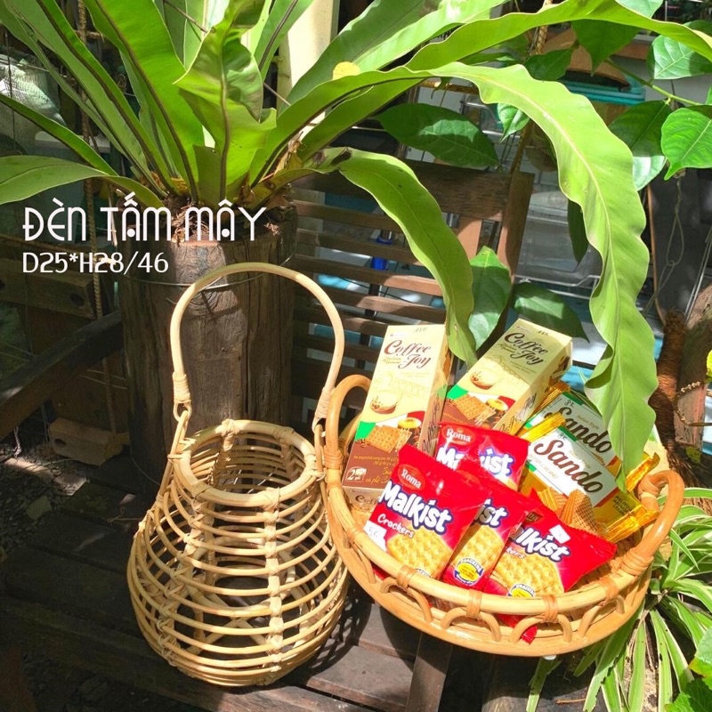 ĐÈN TẤM MÂY- ĐÈN LỒNG MÂY TREO TRANG TRÍ- CHỤP ĐÈN THẢ TRẦN, để nến thơm trang trí cho homestay, quán cafe, ban công