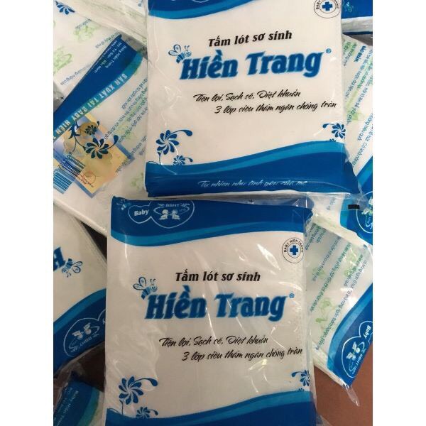 Gói 30 miếng lót su sơ sinh Hiền Trang Baby hàng dày dặn