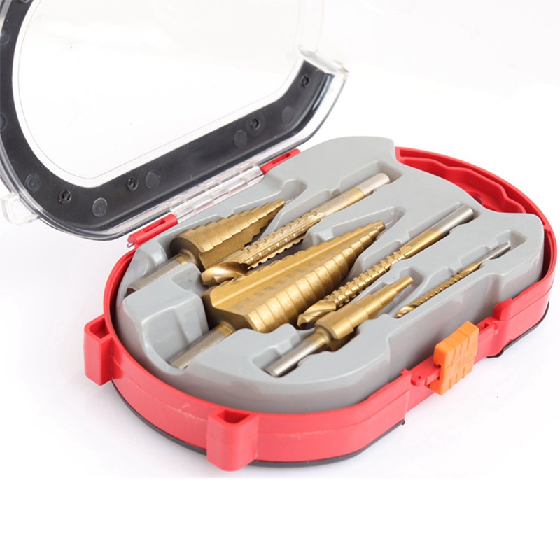 Bộ 6 Mũi Khoan Bậc Và Cắt Gỗ Bằng Kim Loại 4-12 / 20 / 32mm