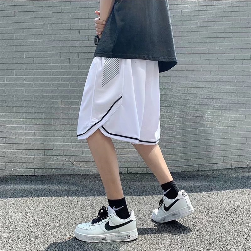 Quần Short Thể Thao Lưng Thun Ống Rộng Oversize Thời Trang Hàn Quốc Dành Cho Nam / Size M-3XL