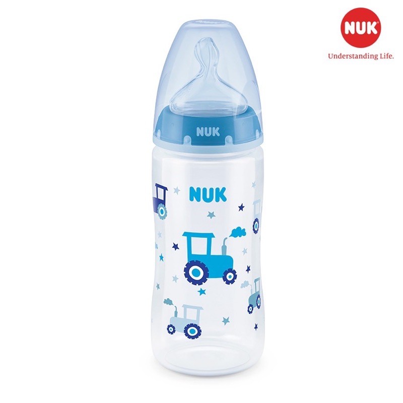 Bình Sữa Cảm Biến Nhiệt Nuk PP 150Ml / 300Ml Núm Ti Silicone