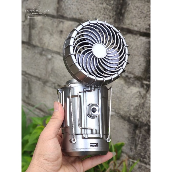 Đèn năng lượng mặt Trời 3 Trong 1 đa năng  ,Tích hợp Đèn + Quạt + sạc điện thoại