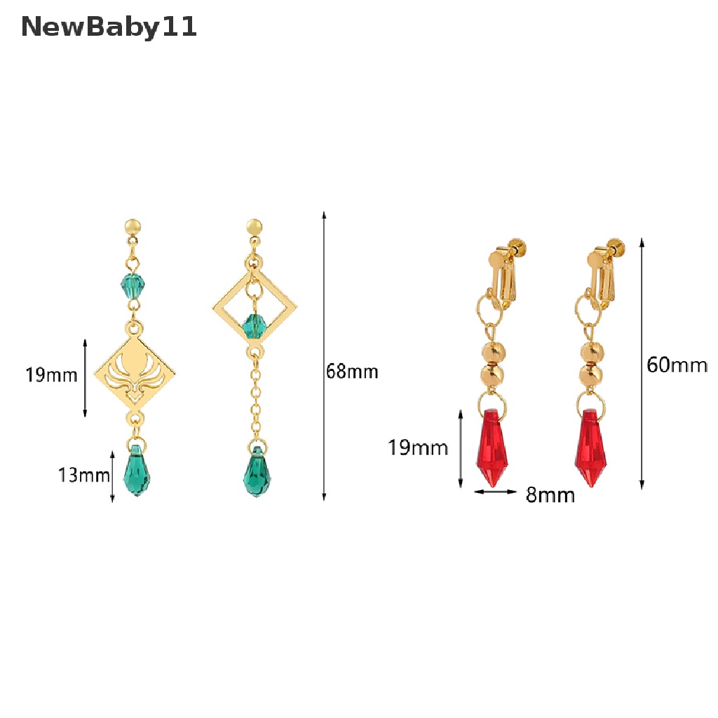 Khuyên Tai Kim Loại Mặt Hình Anime Genshin Va Chạm Barbatos Venti Độc Đáo Cho Nam Nữ