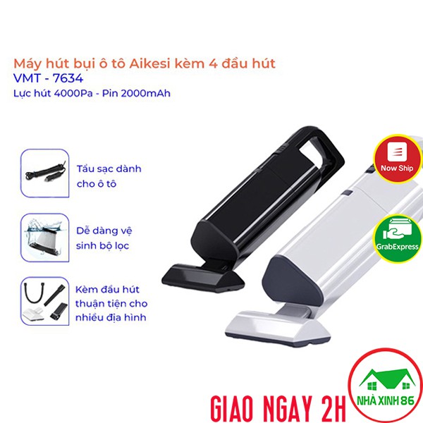 Máy hút bụi cầm tay không dây AIKESI model AKS-8001C công suất 12W, máy hút bụi cầm tay mini lực hút 3500Pa siêu mạnh. | BigBuy360 - bigbuy360.vn