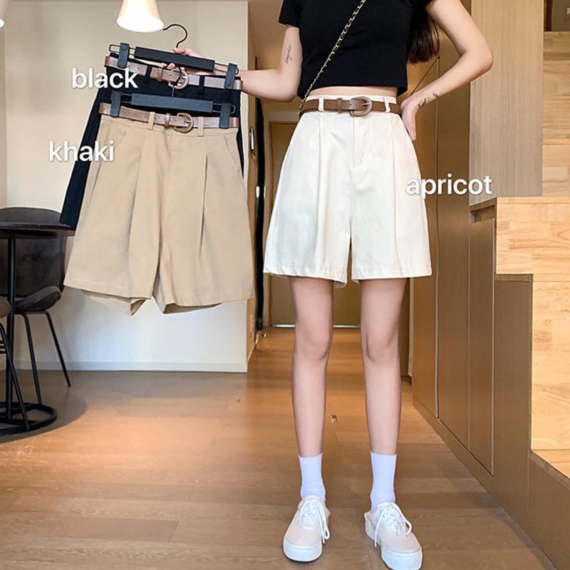 Quần Short Kaki Lưng Cao Phong Cách Thời Trang Hàn Quốc Cho Nữ