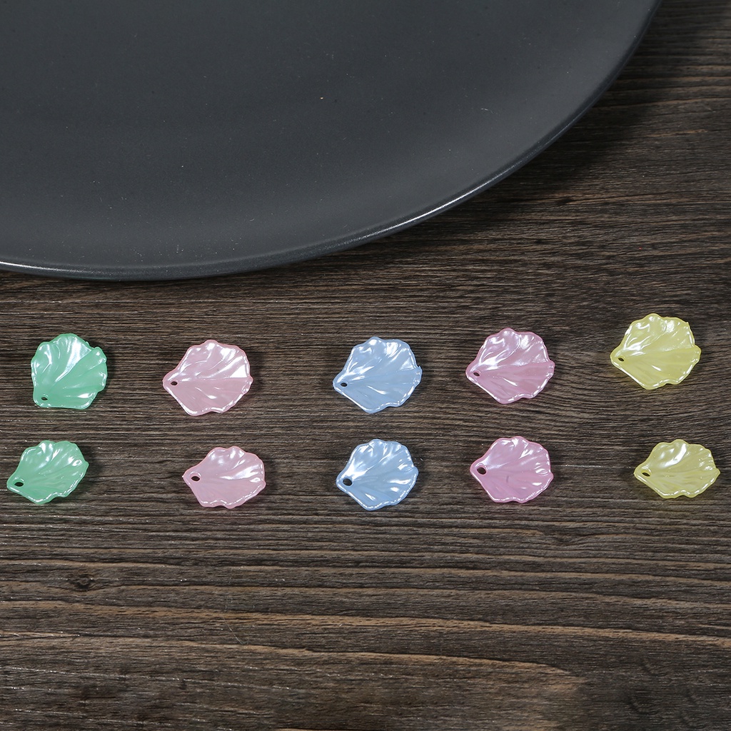 Phụ Kiện Trang Sức Hình Cánh Hoa Mẫu Đơn / Vỏ Sò Bằng abs Màu Sắc Ngọc Trai Nhân Tạo