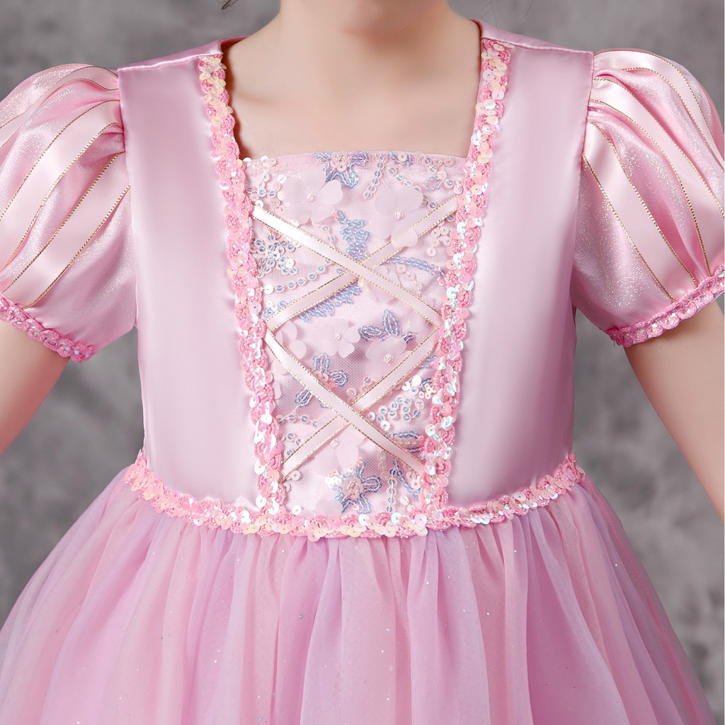 Váy Công chúa Aurora Màu hồng mẫu mới Siêu dễ thương cho bé gái