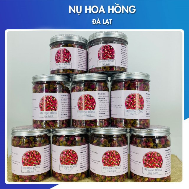 Nụ Hoa Hồng Đà Lạt - Trà Hoa Hồng đẹp da, Trà Dưỡng Nhan Chống Lão Hóa