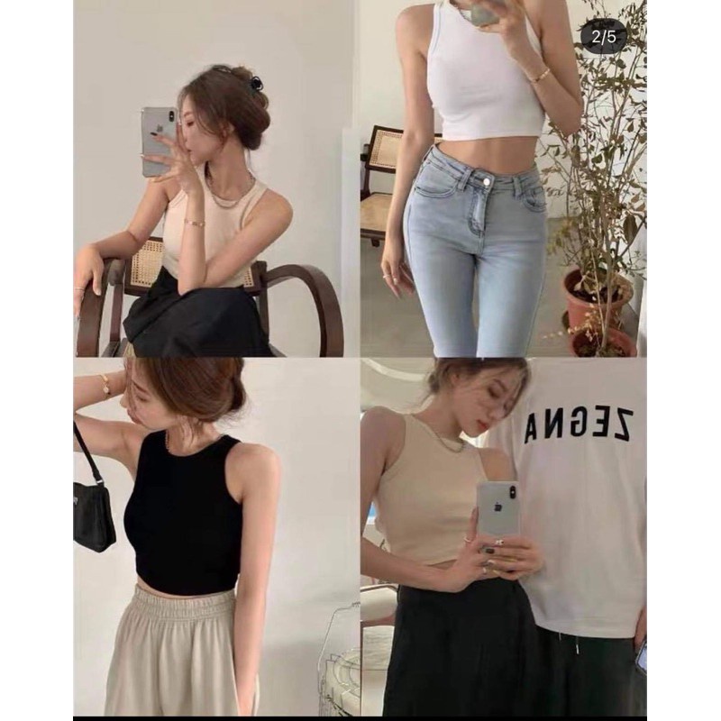 Áo Bra Ba Lỗ Nữ Croptop Sát Nách Kiểu Dáng Ôm Body Chất Vải Cotton Co Giãn Tốt Thấm Hút Mồ Hôi Mặc Di Chơi,Đi Biển