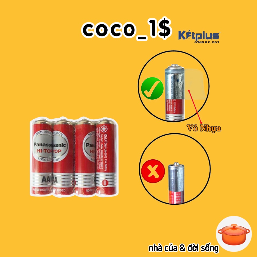 [COCO1$] Vỉ Pin Panasonic 4 Viên