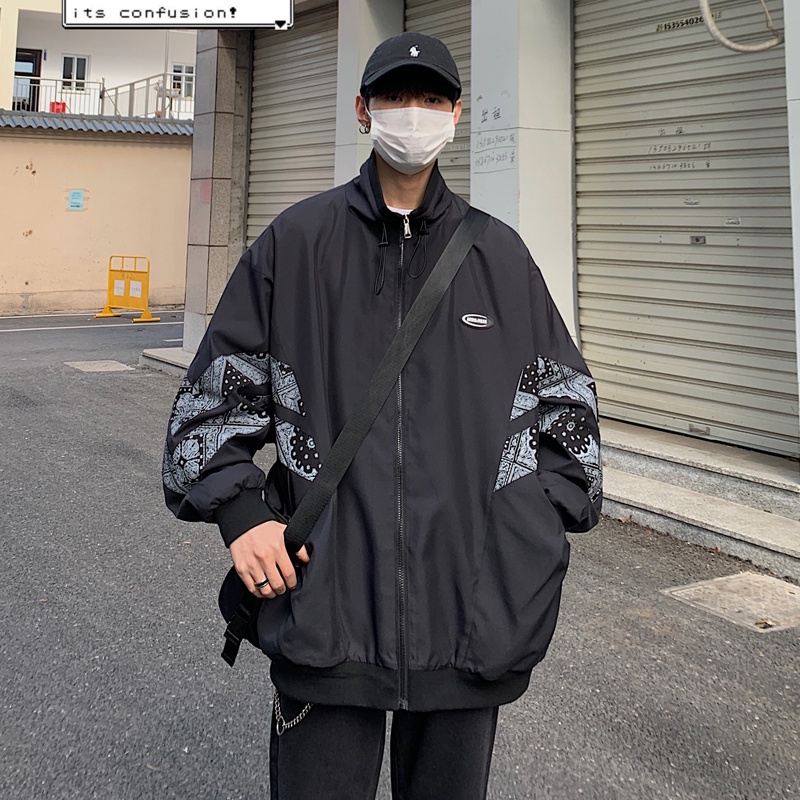 Áo khoác bóng chày dáng rộng thời trang cá tính cho nam