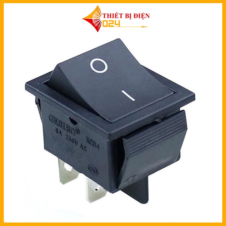 Công tắc bập bênh  KCD5 - 6A250V 4P 21x24mm