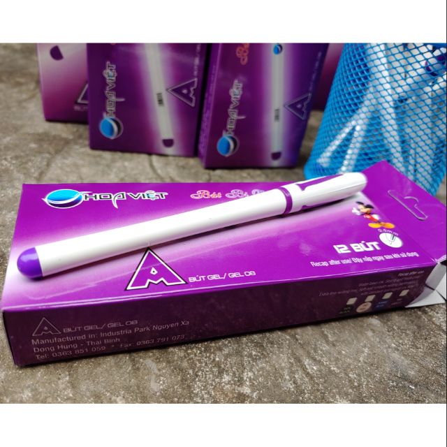 Bút học hè chữ a mực tím